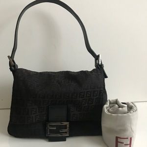 AUTHENTIC FENDI MAMA BAGUETTE DARK BROWN BAG